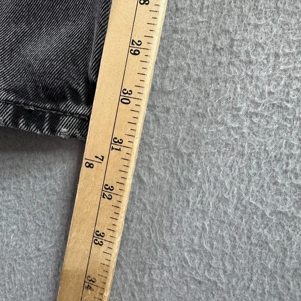 Levis Jeans Mens 33x34 (Fits 31x31) Faded Black 505 Straight Leg Cotton Classic